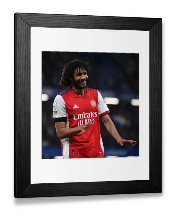 Framed Print : Mohamed Elneny Fights for Arsenal in Chelsea Showdown - Premier League 2021-22 Framed Print : Mohamed Elneny Fights for Arsenal in Chelsea Showdown - Premier League 2021-22