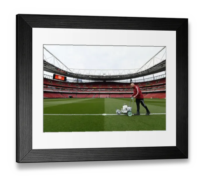 Framed Print : Arsenal vs Manchester United: Preparing for Premier League Clash at Emirates Stadium Framed Print : Arsenal vs Manchester United: Preparing for Premier League Clash at Emirates Stadium