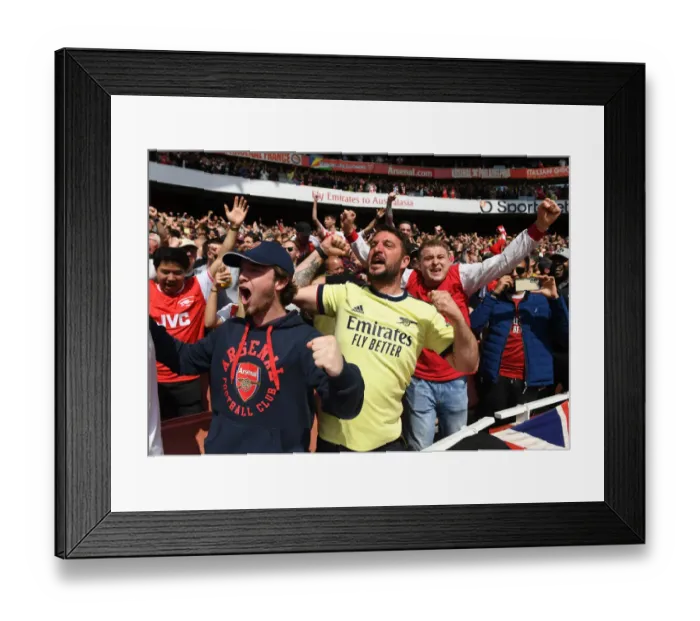 Framed Print : Arsenal's Triumphant Third Goal: Celebrating Victory Over Manchester United (2021-22) Framed Print : Arsenal's Triumphant Third Goal: Celebrating Victory Over Manchester United (2021-22)