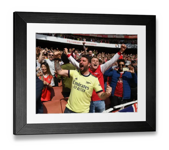 Framed Print : Arsenal's Triumphant Third Goal: Celebrating Victory Over Manchester United (2021-22) Framed Print : Arsenal's Triumphant Third Goal: Celebrating Victory Over Manchester United (2021-22)