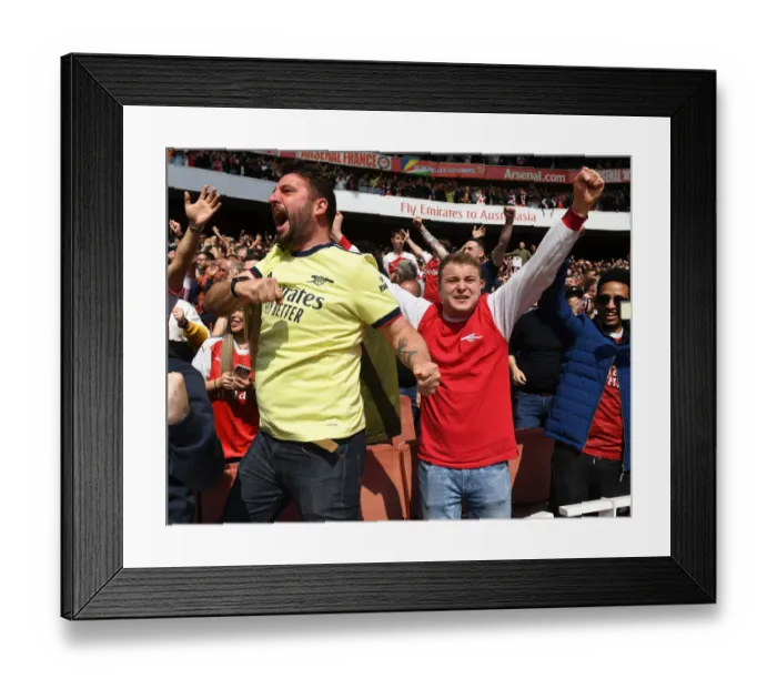 Framed Print : Arsenal's Triumphant Third Goal: Celebrating Victory Over Manchester United (2021-22) Framed Print : Arsenal's Triumphant Third Goal: Celebrating Victory Over Manchester United (2021-22)