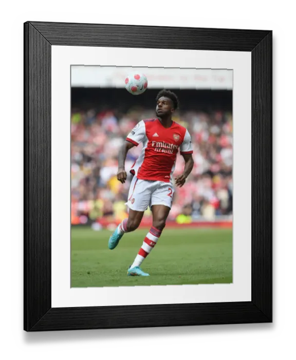 Framed Print : Arsenal vs Manchester United: Nuno Tavares in Action at the Emirates Stadium, Premier League 2021-22