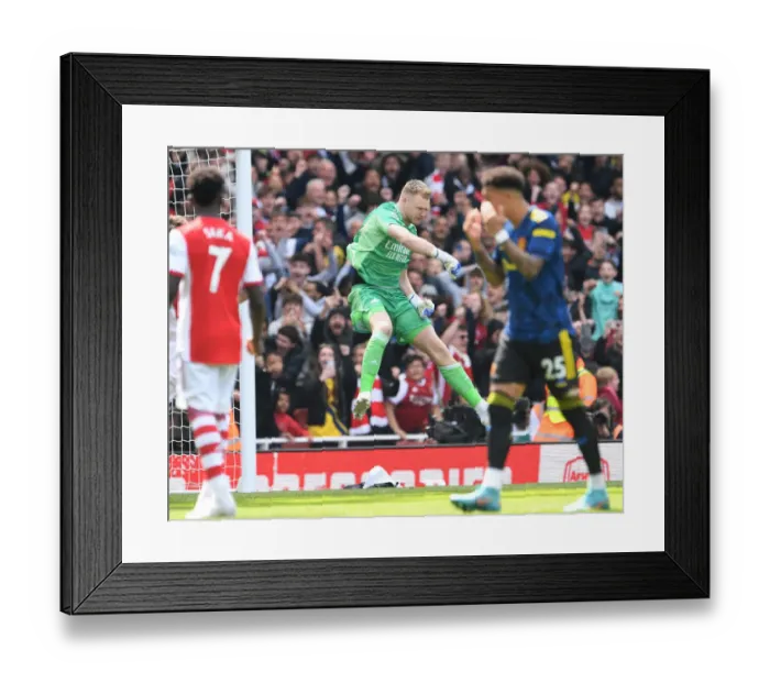 Framed Print : Arsenal's Ramsdale Denies Manchester United with Penalty Save: A Crucial Turning Point in the 2021-22 Premier League Clash Framed Print : Arsenal's Ramsdale Denies Manchester United with Penalty Save: A Crucial Turning Point in the 2021-22 Premier League Clash