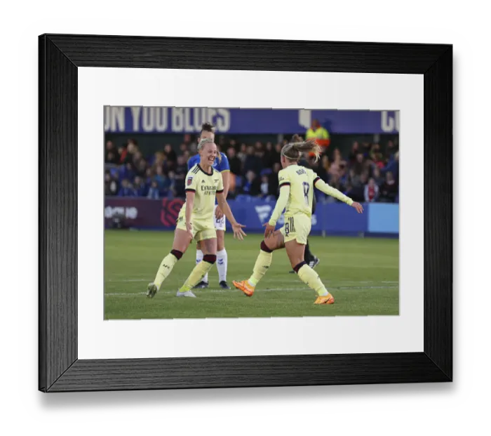 Framed Print : Arsenal Women's Dominance: Jordan Nobbs Scores Third Goal in Everton Victory