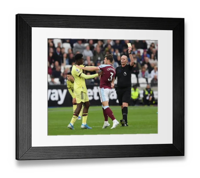 Framed Print : Arsenal vs. West Ham: Nketiah-Cresswell Clash in Intense Premier League Showdown Framed Print : Arsenal vs. West Ham: Nketiah-Cresswell Clash in Intense Premier League Showdown