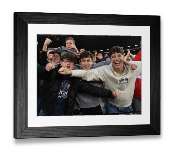 Framed Print : Arsenal's Premier League Glory: Euphoric Fans Celebrate Victory over West Ham United Framed Print : Arsenal's Premier League Glory: Euphoric Fans Celebrate Victory over West Ham United
