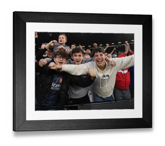 Framed Print : Arsenal's Dramatic Victory: Ardent Fans Ecstatic Reaction Against West Ham United in Premier League Showdown, London 2022 Framed Print : Arsenal's Dramatic Victory: Ardent Fans Ecstatic Reaction Against West Ham United in Premier League Showdown, London 2022