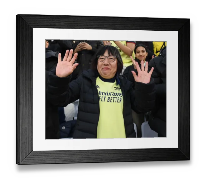 Framed Print : Arsenal FC: Euphoric Fans Celebrate Premier League Victory over West Ham United