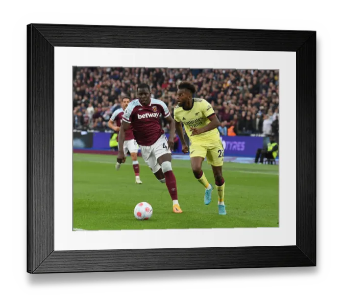 Framed Print : London Derby Showdown: Nuno Tavares vs. Kurt Zouma - A Battle of Premier League Titans (West Ham United vs. Arsenal, 2021-22) Framed Print : London Derby Showdown: Nuno Tavares vs. Kurt Zouma - A Battle of Premier League Titans (West Ham United vs. Arsenal, 2021-22)