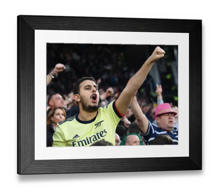 Framed Print : Arsenal Fans Euphoria: Premier League Victory over West Ham United (2021-22) Framed Print : Arsenal Fans Euphoria: Premier League Victory over West Ham United (2021-22)