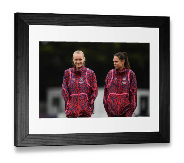 Framed Print : Arsenal Women's Pre-Match Inspection: Frida Maanum and Simone Boye at Meadow Park Framed Print : Arsenal Women's Pre-Match Inspection: Frida Maanum and Simone Boye at Meadow Park
