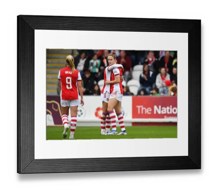 Framed Print : Arsenal Women's Super League Victory: Vivianne Miedema Scores Historic Hat-Trick vs. Aston Villa