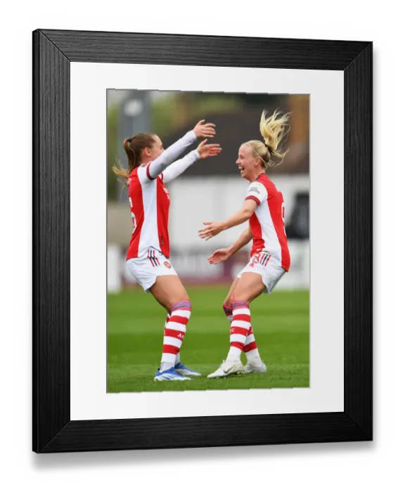 Framed Print : Arsenal Women's Historic Super League Victory: Beth Mead Scores Record-Breaking Fourth Goal vs. Aston Villa