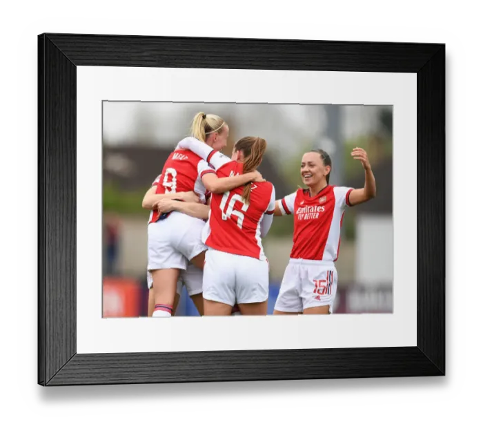 Framed Print : Arsenal Women's Historic Super League Victory: Beth Mead Scores Record-Breaking Fourth Goal vs. Aston Villa Framed Print : Arsenal Women's Historic Super League Victory: Beth Mead Scores Record-Breaking Fourth Goal vs. Aston Villa