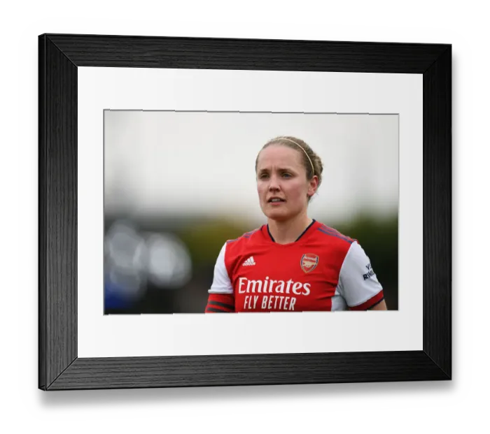 Framed Print : Arsenal's Kim Little in Deep Thought during Arsenal Women vs. Aston Villa FA WSL Match