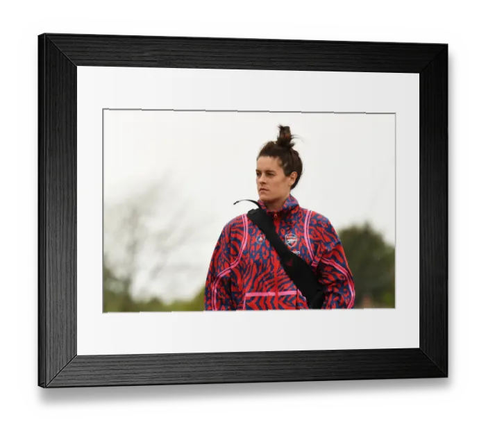Framed Print : Jennifer Beattie's Arrival: Arsenal Women Kick Off 2021-22 Season Against Aston Villa Women