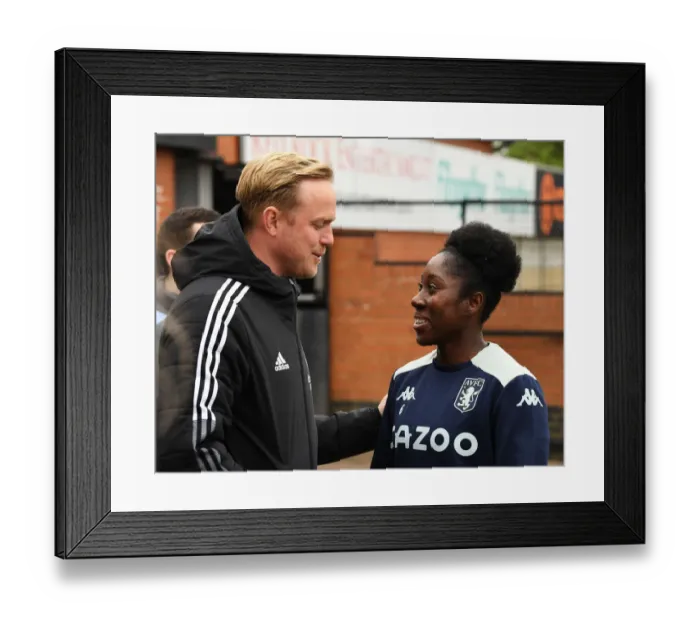 Framed Print : Showdown at Meadow Park: Arsenal Women vs. Aston Villa Women in FA WSL Clash