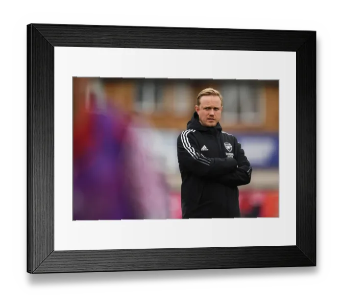 Framed Print : Arsenal's Jonas Eidevall Prepares for FA WSL Showdown Against Aston Villa Women Framed Print : Arsenal's Jonas Eidevall Prepares for FA WSL Showdown Against Aston Villa Women