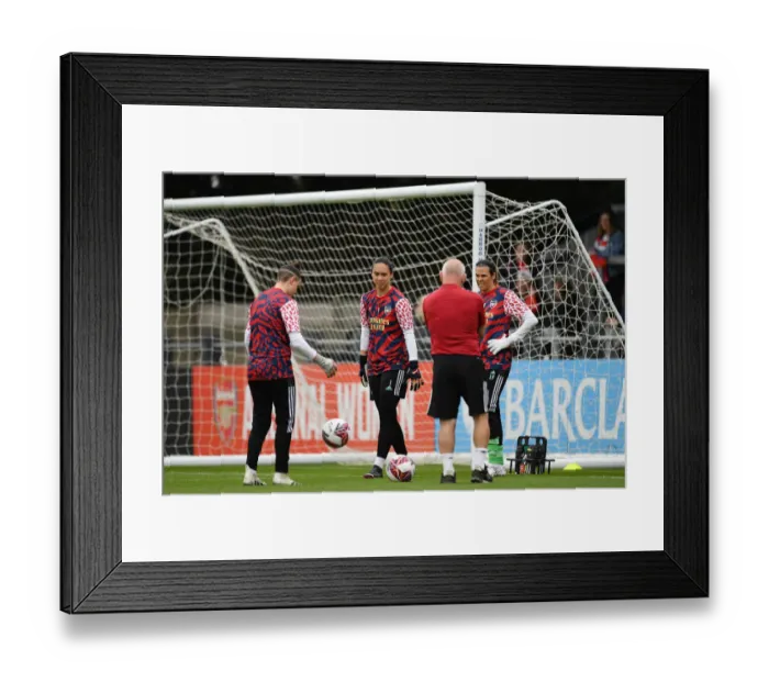 Framed Print : Arsenal Women's Squad Prepares for Aston Villa Clash in FA WSL Match