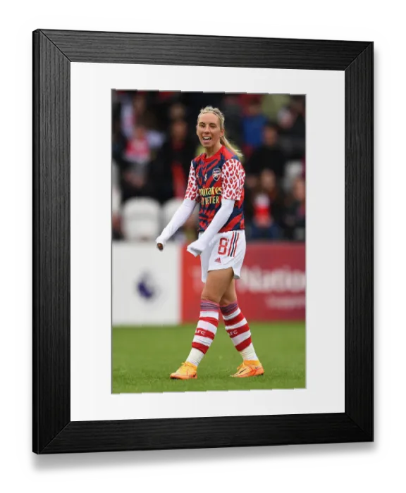Framed Print : Arsenal's Jordan Nobbs Gears Up for Arsenal Women vs Aston Villa Women Showdown: Barclays FA WSL