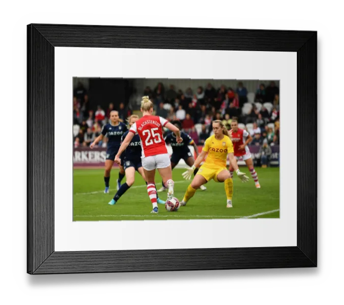 Framed Print : Arsenal Women Crush Aston Villa Women: Stina Blackstenius Scores Sixth Goal in FA WSL Showdown Framed Print : Arsenal Women Crush Aston Villa Women: Stina Blackstenius Scores Sixth Goal in FA WSL Showdown