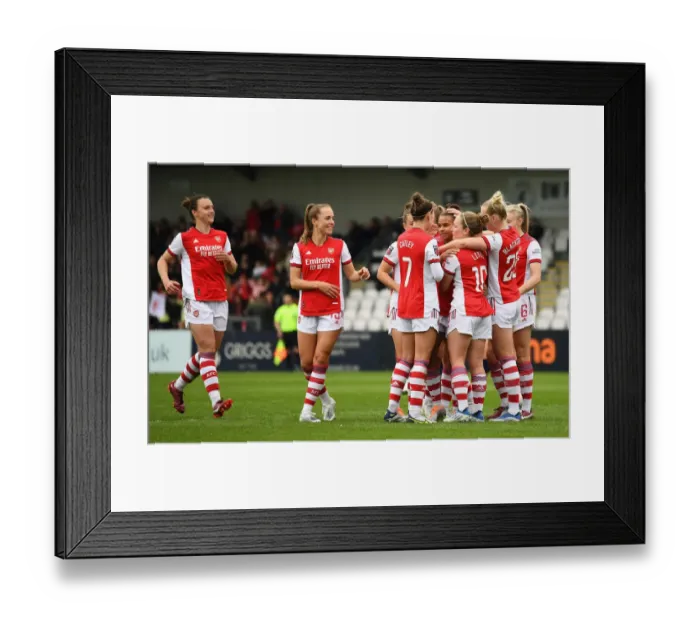 Framed Print : Arsenal Women's Dominance: Nikita Parris Scores Seventh Goal vs. Aston Villa in FA WSL Showdown