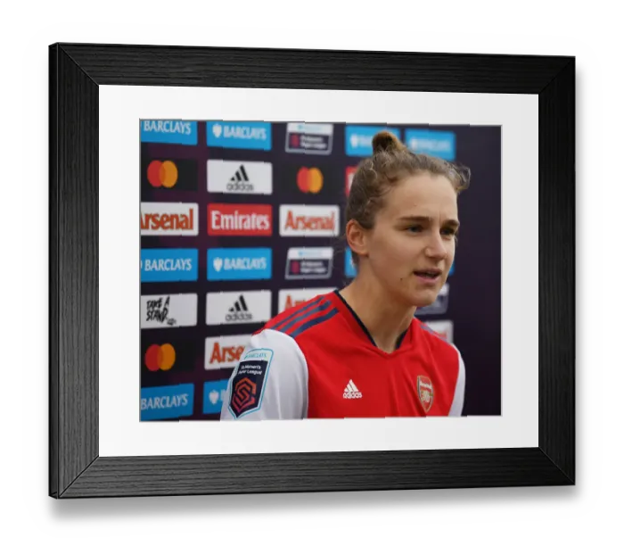 Framed Print : Post-Match Interview: Vivianne Miedema, Arsenal Women's Star, Reflects on Victory Against Aston Villa Women