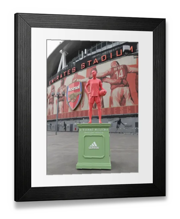 Framed Print : Vivianne Miedema Statue Unveiled: Arsenal Women Take on Tottenham Hotspur in FA WSL Showdown at Emirates Stadium Framed Print : Vivianne Miedema Statue Unveiled: Arsenal Women Take on Tottenham Hotspur in FA WSL Showdown at Emirates Stadium