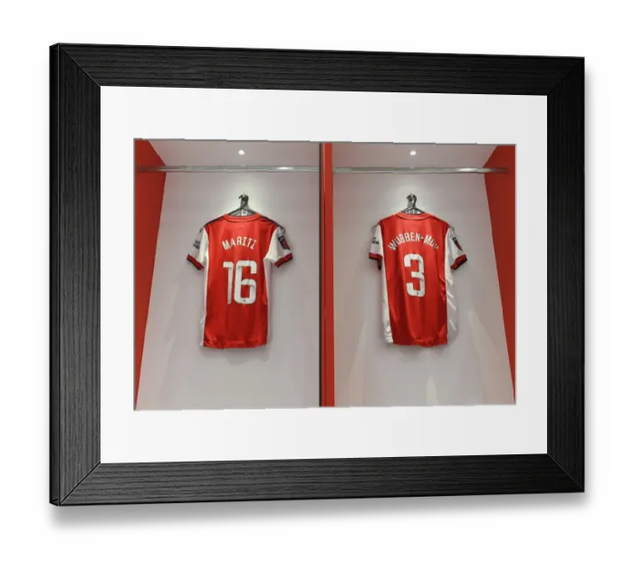 Framed Print : Arsenal Women: Gear Up for FA WSL Showdown Against Tottenham Hotspur in the Emirates Changing Room Framed Print : Arsenal Women: Gear Up for FA WSL Showdown Against Tottenham Hotspur in the Emirates Changing Room