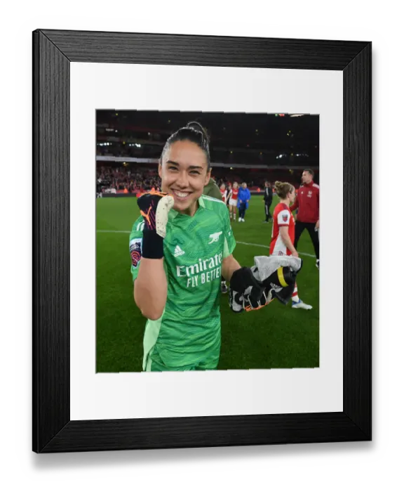 Framed Print : Manuela Zinsberger's Emotional Reaction: Arsenal Women Celebrate FA WSL Victory over Tottenham Hotspur Framed Print : Manuela Zinsberger's Emotional Reaction: Arsenal Women Celebrate FA WSL Victory over Tottenham Hotspur