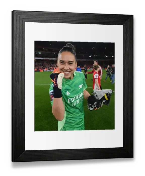 Framed Print : Manuela Zinsberger's Emotional Reaction: Arsenal Women's FA WSL Victory Over Tottenham Hotspur Framed Print : Manuela Zinsberger's Emotional Reaction: Arsenal Women's FA WSL Victory Over Tottenham Hotspur
