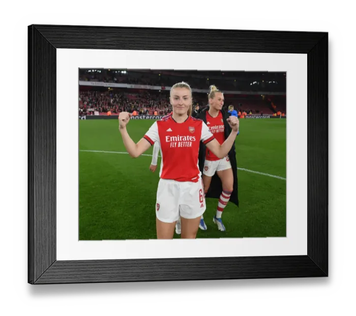 Framed Print : Arsenal Women Defender Leah Williamson Reacts After Victory Over Tottenham Hotspur in FA WSL Match Framed Print : Arsenal Women Defender Leah Williamson Reacts After Victory Over Tottenham Hotspur in FA WSL Match
