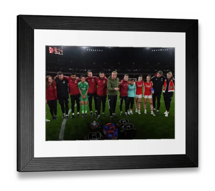 Framed Print : Arsenal Women's Boss Jonas Eidevall Addresses Team After FA WSL Clash vs. Tottenham Framed Print : Arsenal Women's Boss Jonas Eidevall Addresses Team After FA WSL Clash vs. Tottenham