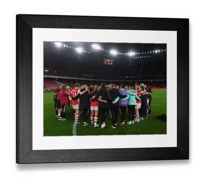 Framed Print : Arsenal Women's Historic Victory: Unity and Pride - Arsenal Triumphs Over Tottenham in FA WSL Showdown at Emirates Stadium