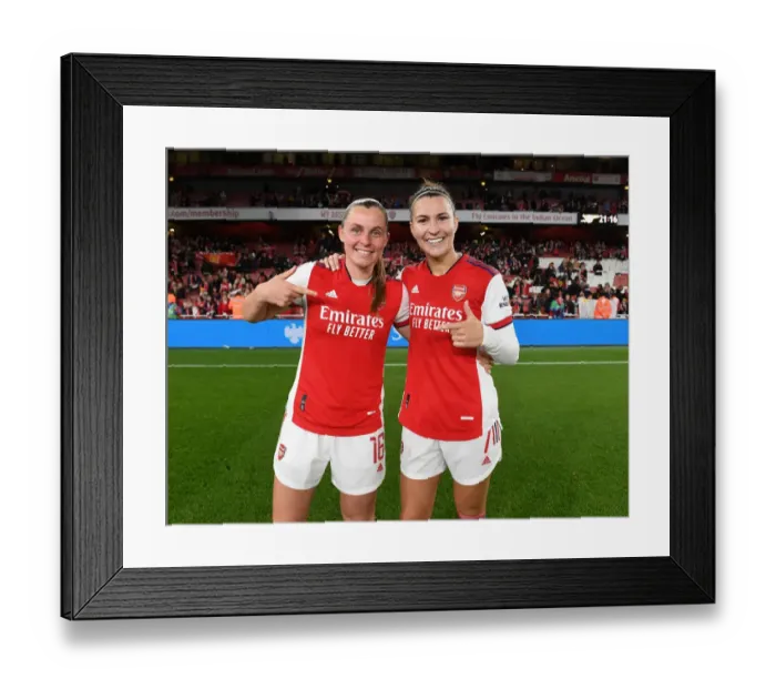 Framed Print : Arsenal Women's FA WSL Victory: Maritz and Catley Celebrate Over Tottenham Framed Print : Arsenal Women's FA WSL Victory: Maritz and Catley Celebrate Over Tottenham