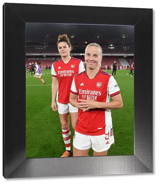 Arsenal Women's FA WSL Triumph: Beth Mead and Jennifer Beattie Celebrate Victory Over Tottenham Hotspur