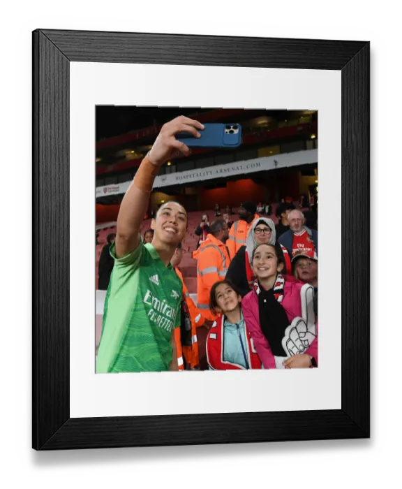 Framed Print : Arsenal Women's Victory: Selfie Celebration with Fans vs. Tottenham Hotspur in FA WSL Framed Print : Arsenal Women's Victory: Selfie Celebration with Fans vs. Tottenham Hotspur in FA WSL