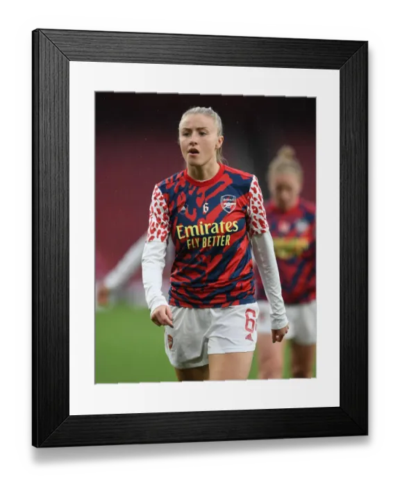 Framed Print : Arsenal's Leah Williamson Pre-Match Warm-Up: Arsenal Women vs. Tottenham Hotspur at Emirates Stadium Framed Print : Arsenal's Leah Williamson Pre-Match Warm-Up: Arsenal Women vs. Tottenham Hotspur at Emirates Stadium