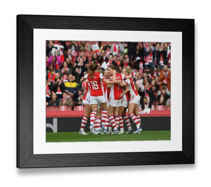 Framed Print : Arsenal Women's Victory: Beth Mead Scores First Goal Against Tottenham in FA WSL Clash