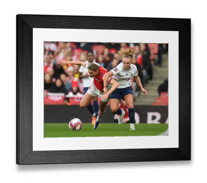 Framed Print : Arsenal's Vivianne Miedema Fouled in FA WSL Clash Against Tottenham Framed Print : Arsenal's Vivianne Miedema Fouled in FA WSL Clash Against Tottenham