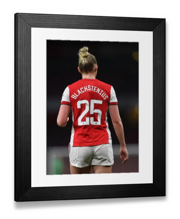 Framed Print : Arsenal's Stina Blackstenius in Action Against Tottenham Hotspur (FA WSL 2021-22) Framed Print : Arsenal's Stina Blackstenius in Action Against Tottenham Hotspur (FA WSL 2021-22)
