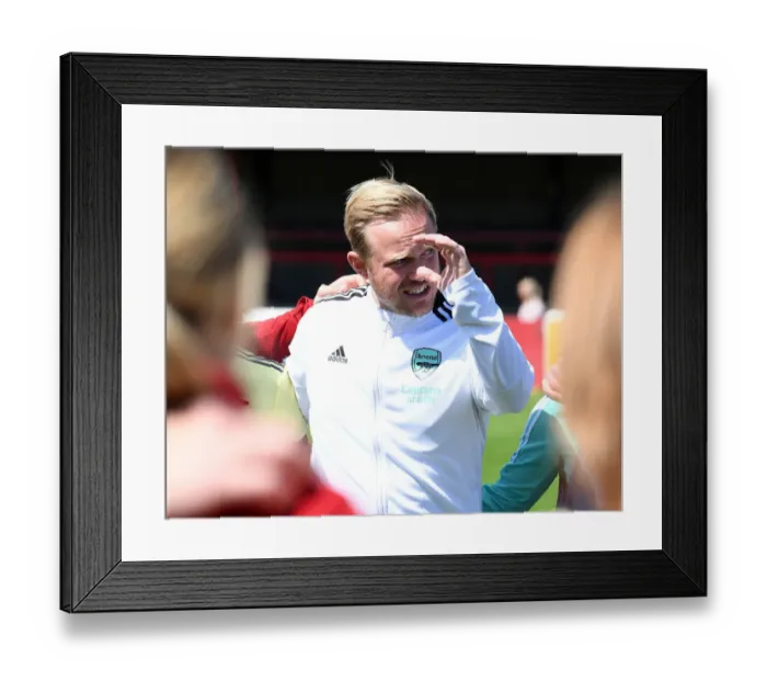Framed Print : Arsenal Women's Coach Jonas Eidevall After Match vs. West Ham United Women (FA WSL, 2021-22) Framed Print : Arsenal Women's Coach Jonas Eidevall After Match vs. West Ham United Women (FA WSL, 2021-22)
