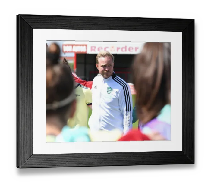 Framed Print : Jonas Eidevall: Arsenal Women's Coach Reacts After FA WSL Match vs. West Ham United Framed Print : Jonas Eidevall: Arsenal Women's Coach Reacts After FA WSL Match vs. West Ham United
