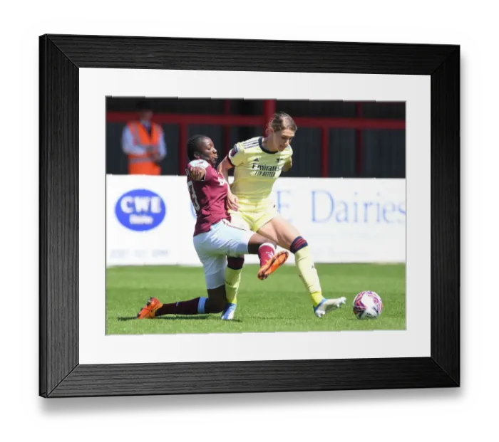 Framed Print : Vivianne Miedema vs Hawa Cissoko: A Battle in the Barclays FA WSL - West Ham United Women vs Arsenal Women Framed Print : Vivianne Miedema vs Hawa Cissoko: A Battle in the Barclays FA WSL - West Ham United Women vs Arsenal Women
