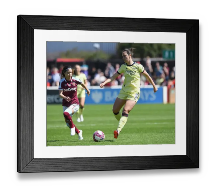 Framed Print : FA WSL Showdown: Arsenal's Lotte Wubben-Moy Shines Against West Ham United