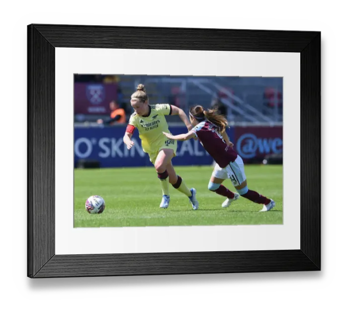 Framed Print : Clash of Titans: Kim Little vs. Yui Hasegawa - West Ham United Women vs. Arsenal Women, FA Womens Super League Framed Print : Clash of Titans: Kim Little vs. Yui Hasegawa - West Ham United Women vs. Arsenal Women, FA Womens Super League