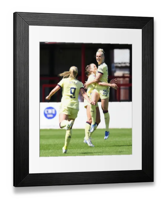 Framed Print : Stina Blackstenius Scores First Goal: Arsenal Women's Victory over West Ham United in FA WSL Showdown