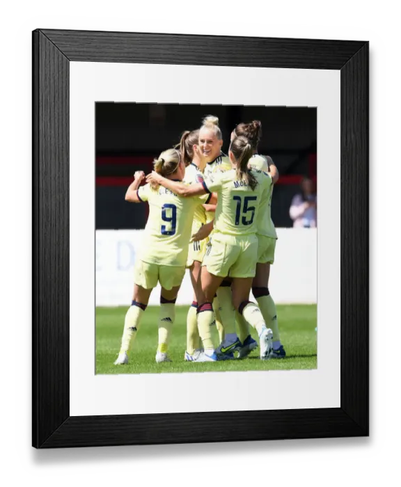 Framed Print : Stina Blackstenius Scores the Winner: Arsenal Women Secure FA WSL Title over West Ham United Framed Print : Stina Blackstenius Scores the Winner: Arsenal Women Secure FA WSL Title over West Ham United