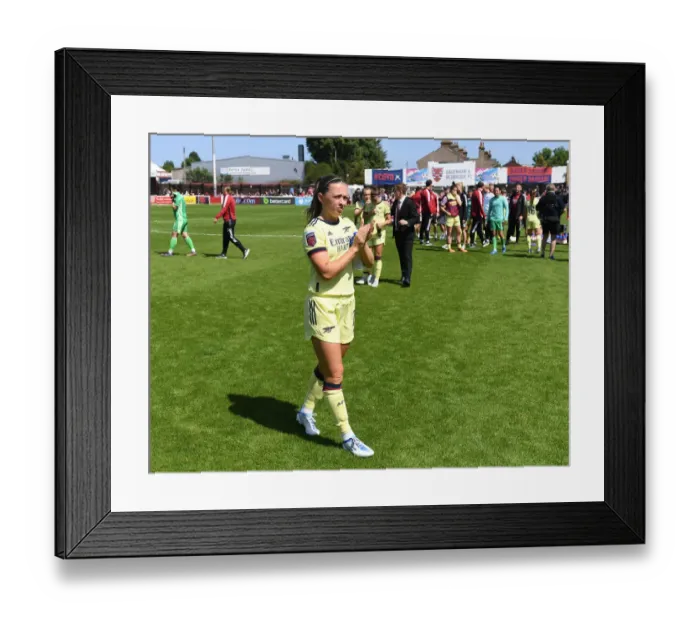 Framed Print : Arsenal Women Celebrate Victory Over West Ham United Women in FA WSL Showdown