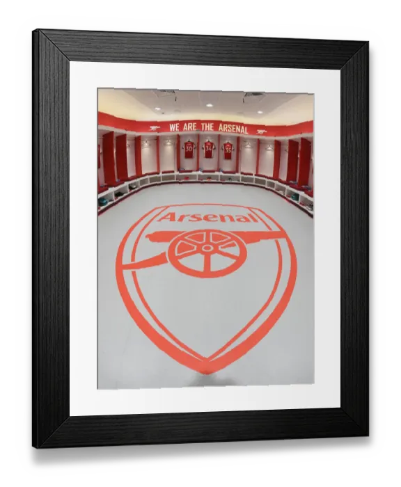 Framed Print : Arsenal Changing Room: Pre-Match Focus before Arsenal vs Leeds United (2021-2022), Emirates Stadium Framed Print : Arsenal Changing Room: Pre-Match Focus before Arsenal vs Leeds United (2021-2022), Emirates Stadium